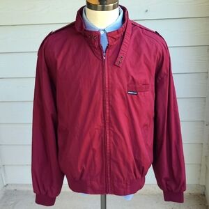 MEMBERS ONLY Dark Red‎ Maroon Solid Moto Racer Cotton Blend XXL Full Zip Jacket